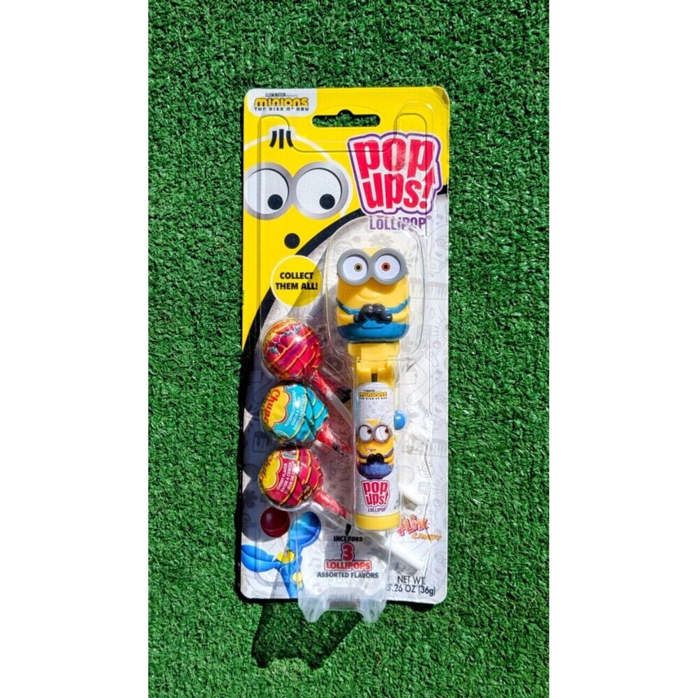 Minions The Rise Of Gru Despicable Me Pop-ups Chupa Chups Lollipop Candy NIP